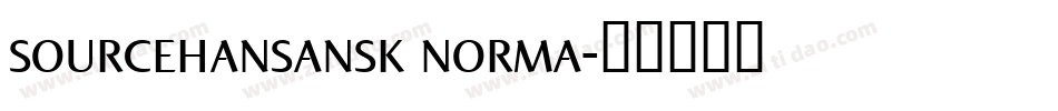 sourcehansansk norma字体转换